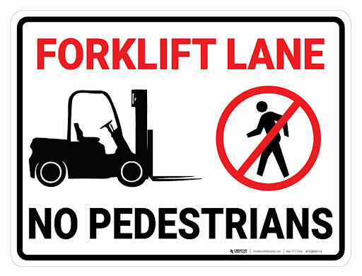 forklift pedestrian safety signs